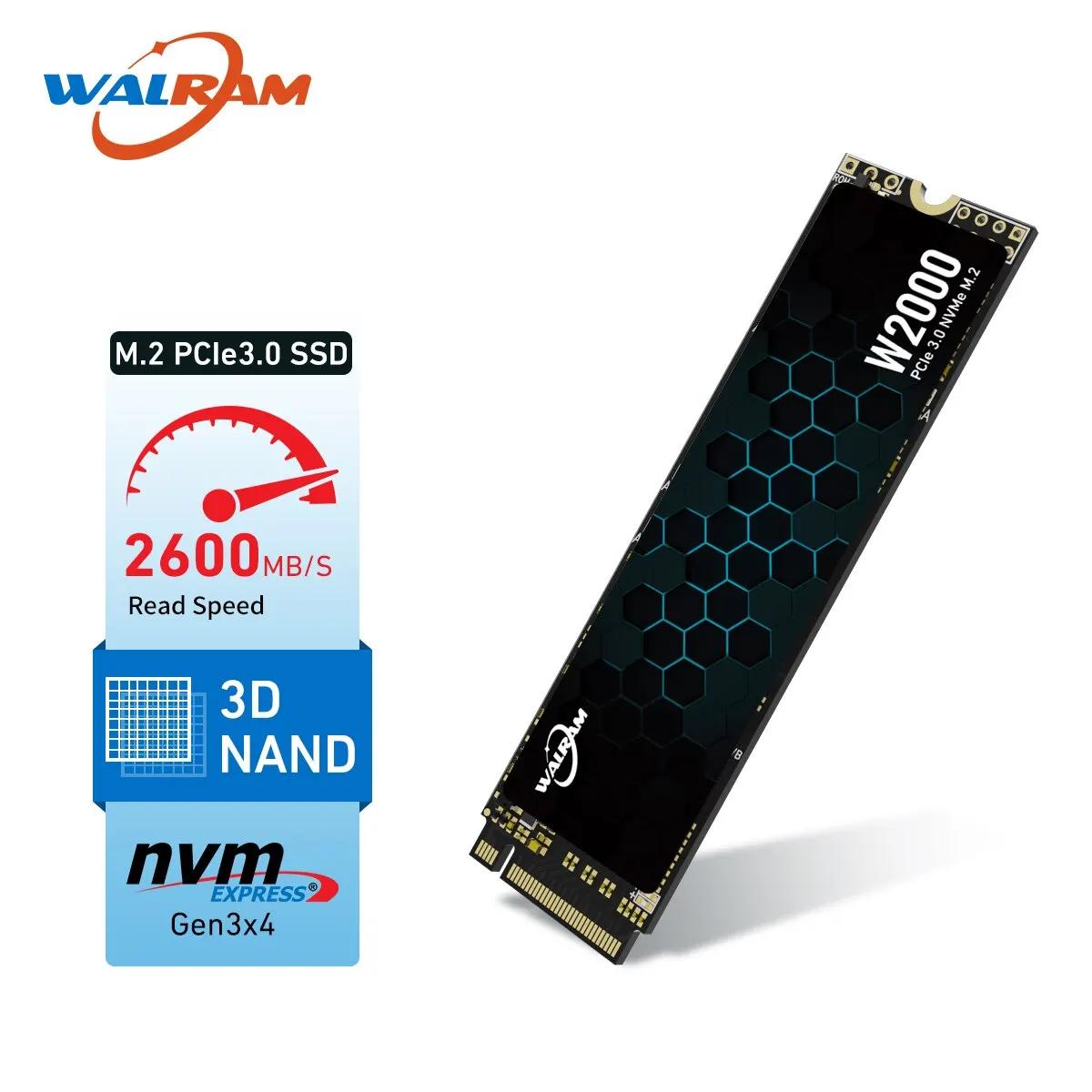 WALRAM SSD NVMe M2 128G 256G 512G 1TB M.2 2280 NVME PCIe 3.0  ָ Ʈ ̺ ũ HDD, Ʈ ũž SSD 1TB